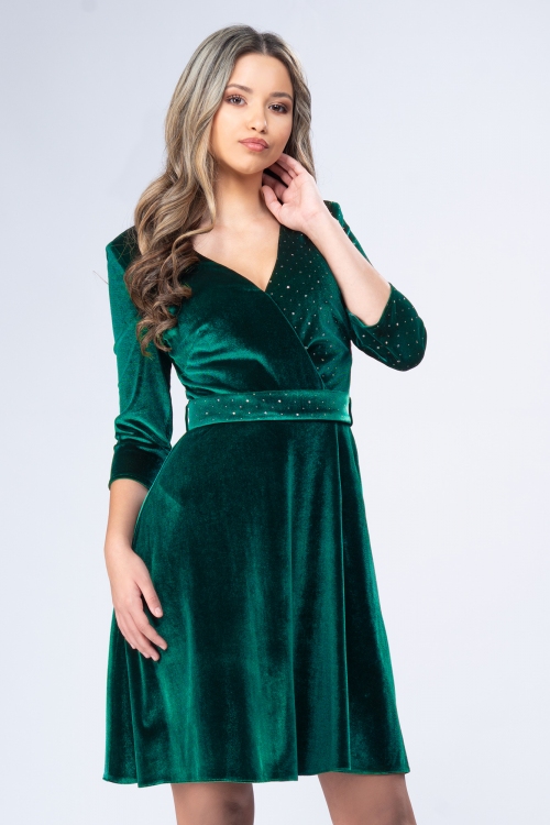 [46-52] Agotado - Vestidos de terciopelo al por mayor  - Amedeea M41003